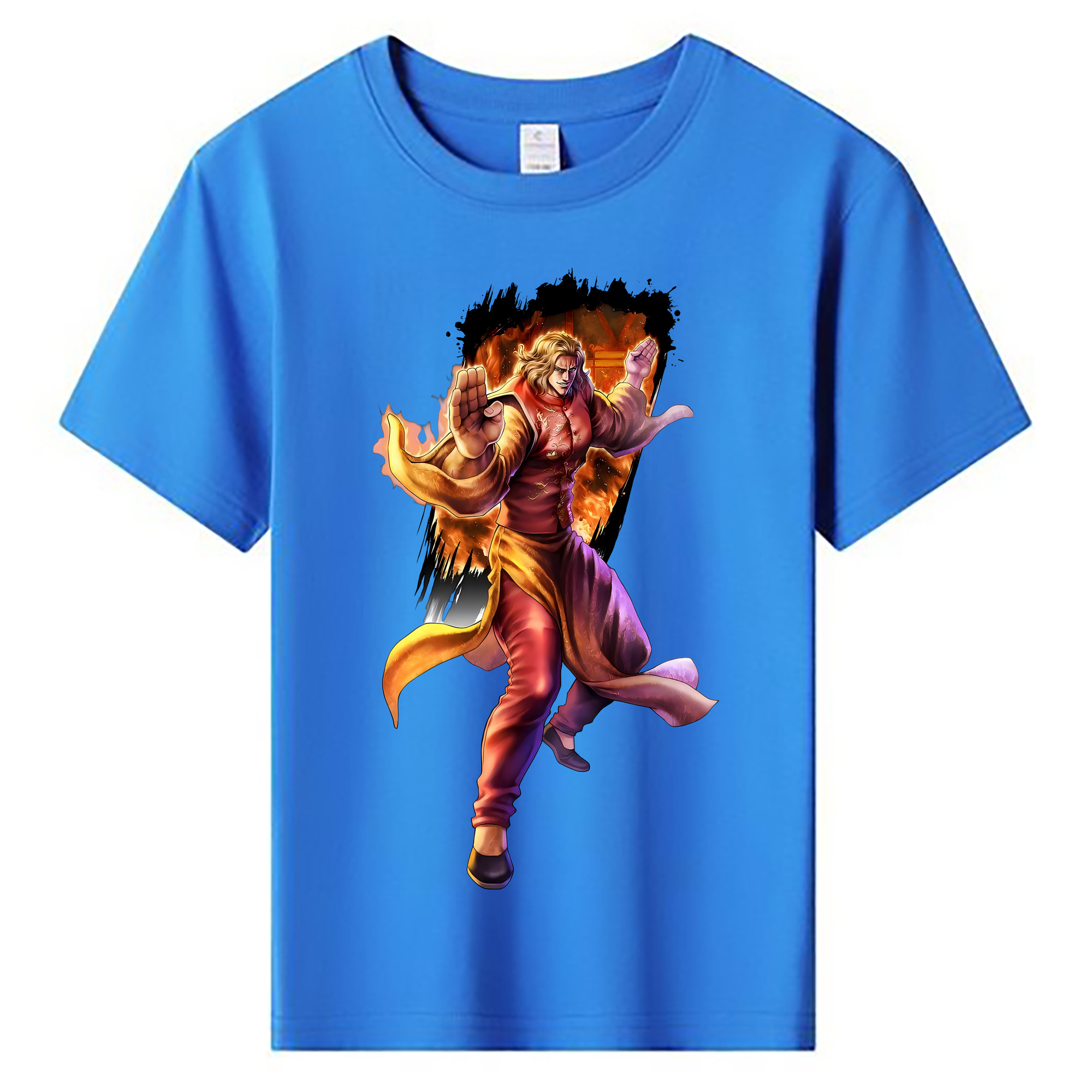 （画像用） 北斗の拳 Fist of the North Star 綿100％キッズTシャツ（フロントプリント）